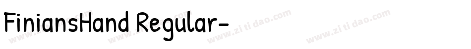 FiniansHand Regular字体转换